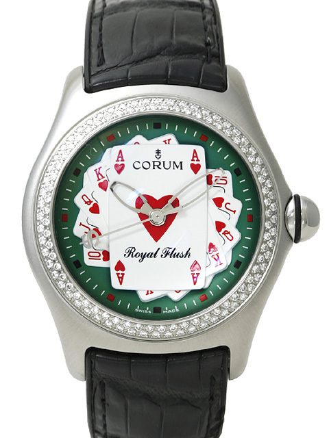 コルムスーパーコピー CORUM バブル ロイヤルフラッシュ ダイアモンド コレクション (Bubble Royal Flush Daiamond Collection / Ref.082.177.47/0F01)